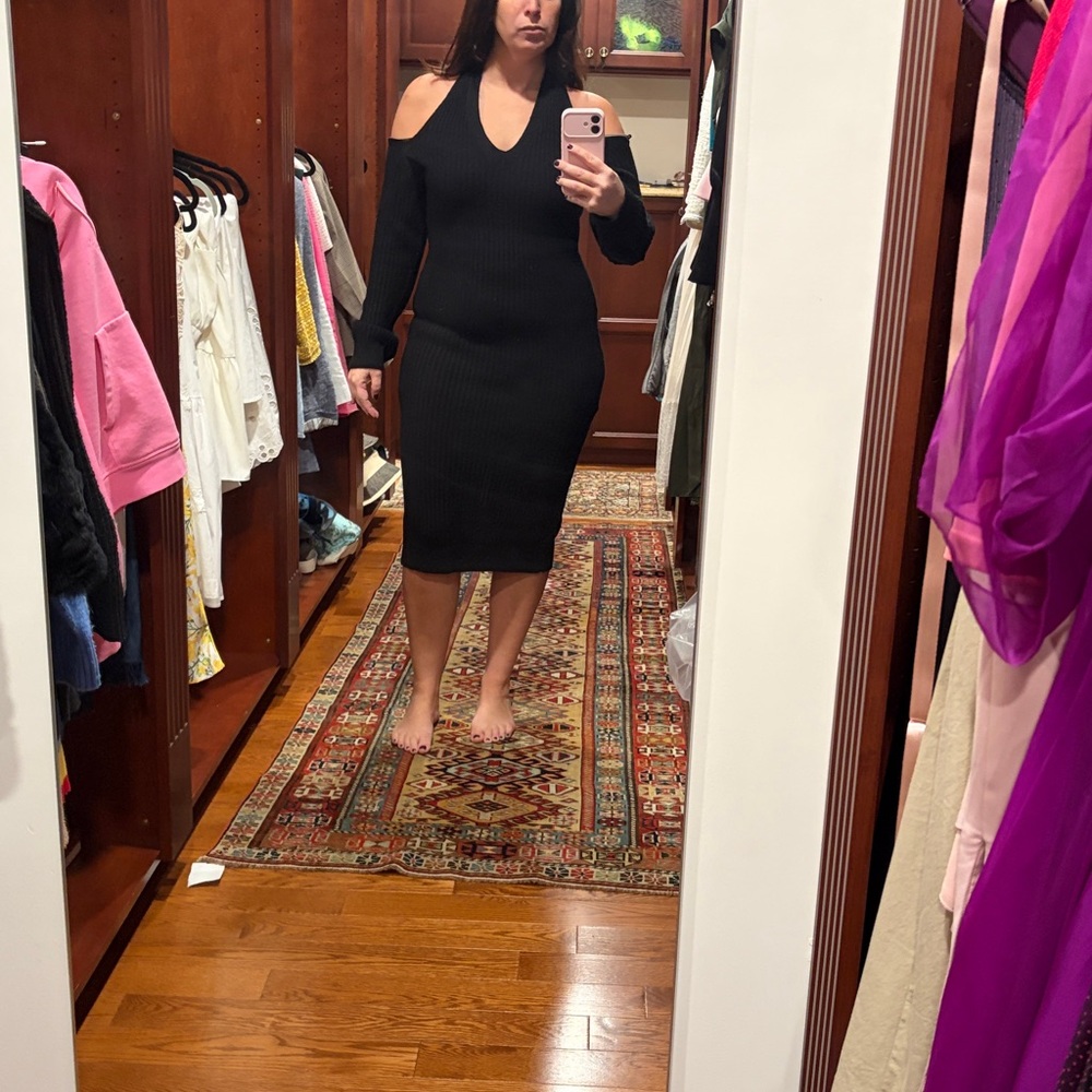 525 Cold Shoulder Sweater Dress